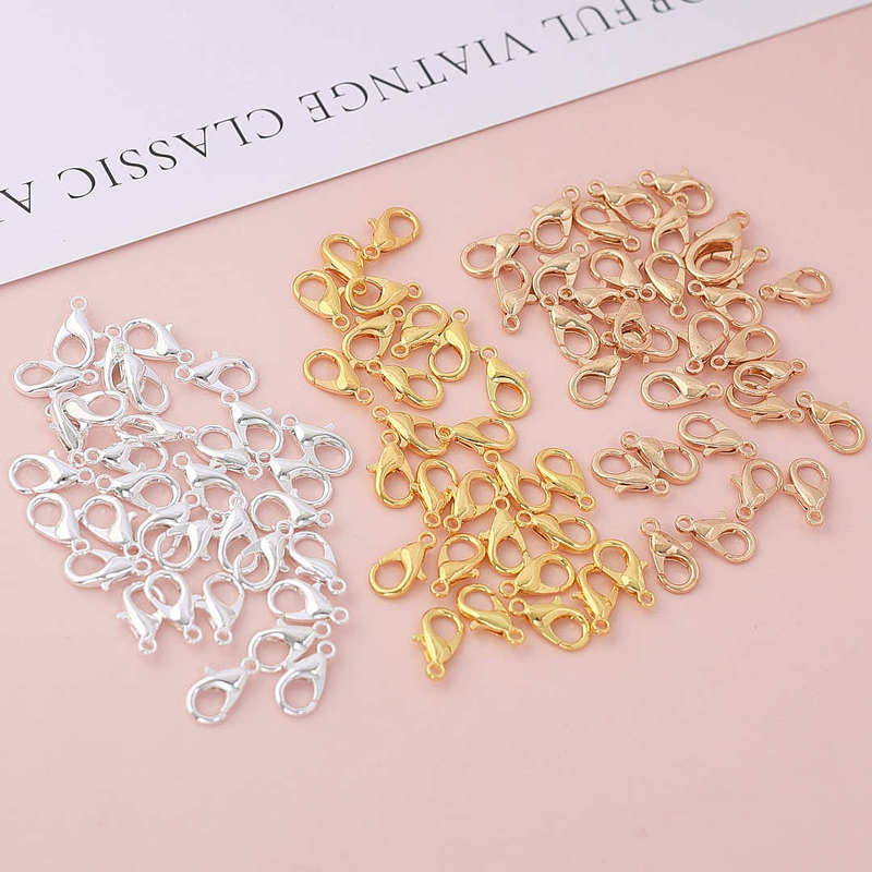 Alloy Lobster Clasp Spring Clasp Handmade Materials DIY Bracelet Necklace Keychain Connecting Clasp Jewelry Accessories Wholesale Alloy Lobster Clasp Spring Clasp Handmade Materials DIY Bracelet Necklace Keychain Connecting Clasp Jewelry Accessories Wholesale
