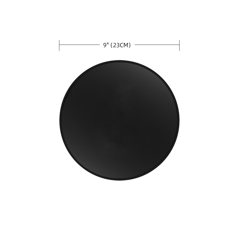 Tapete ignífugo redondo negro de 36 pulgadas para parrilla, tapete para brasero con revestimiento de silicona líquida, venta al por mayor del fabricante.
