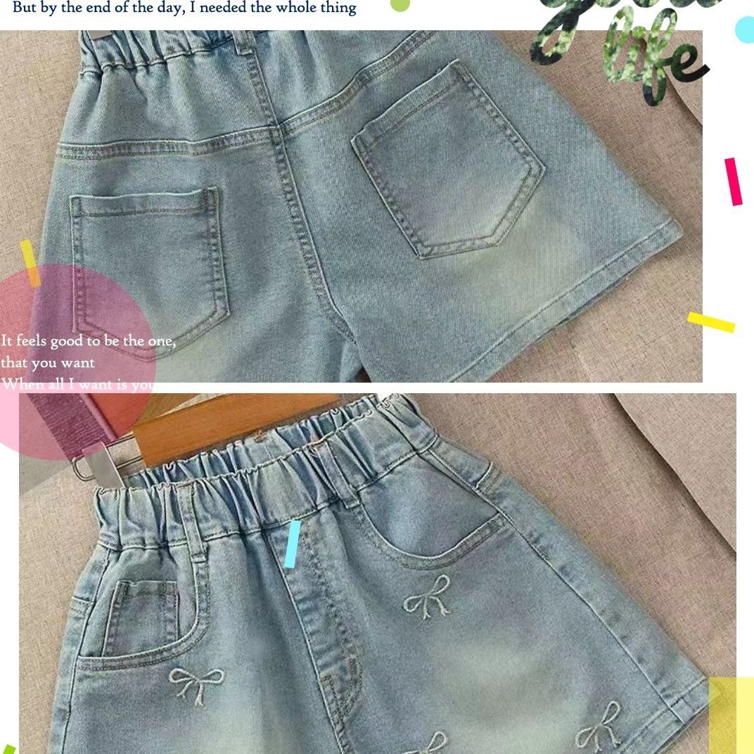 Girls' shorts for toddlers and preschoolers, elastic waistband, affordable, comfortable, breathable, trendy and stylish.