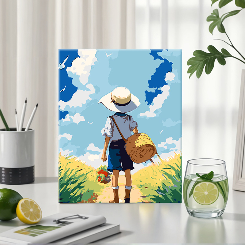 40 × 50 pintura al óleo digital color paisaje pintura pintada a mano relleno de color para niños curado fábrica de pintura decorativa al por mayor