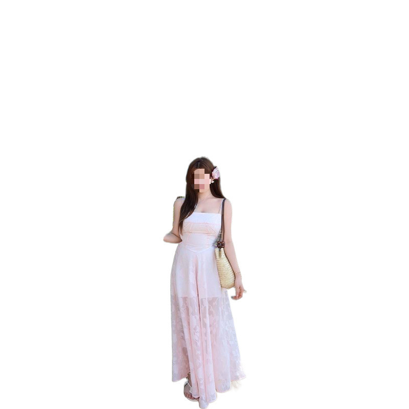 夏季新款胖MM连衣裙长裙时尚百搭开衫吊带女甜美大码海边拍摄|undefined