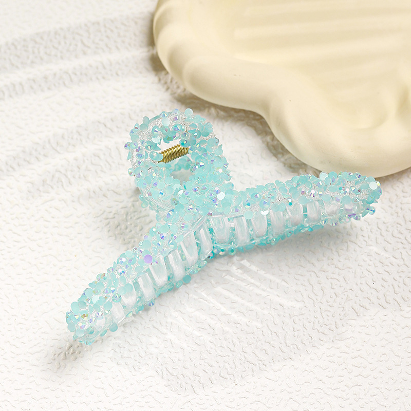 Pinza shark con detalles de diamante imitación – elegante, con cinta decorativa image 18