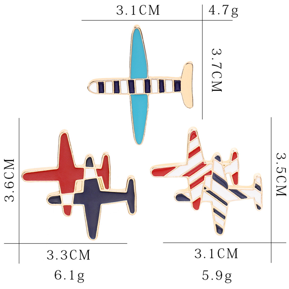 Europeo y americano transfronterizo deseo nuevo broche de moda personalizada aleación rayas combate aviones broche bolsa ropa