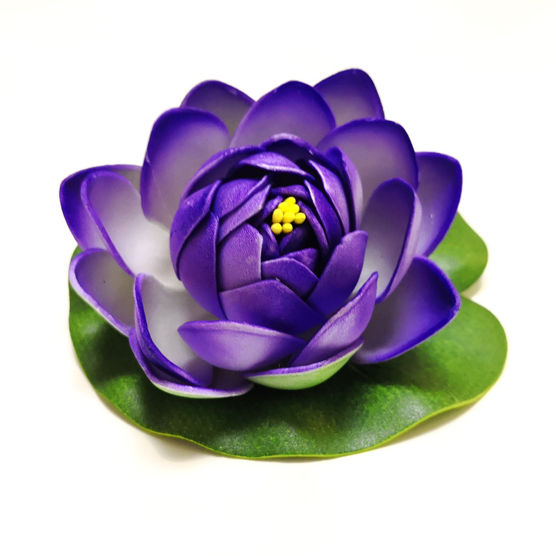 Lotus artificial hoja de loto para dormir Lotus falso loto danza accesorios piscina decoración Lotus EVA espuma flor eterna