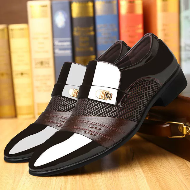 Новые мужские кожаные туфли, легкие, повседневные, износостойкие, деловые весенне-осенние мягкие кожаные дышащие рабочие мужские туфли с круглым носком.