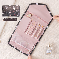 復古元素輕奢大容量珠寶首飾包高檔大氣項鍊耳釘精緻飾品整理收納