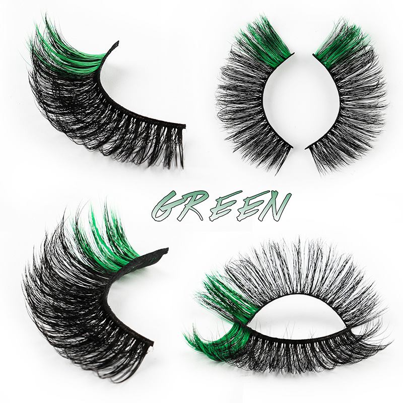 New 3d Color Natural Thick False Eyelashes 5 Pairs display picture 5