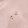 Golden earrings with pigtail, pink gold