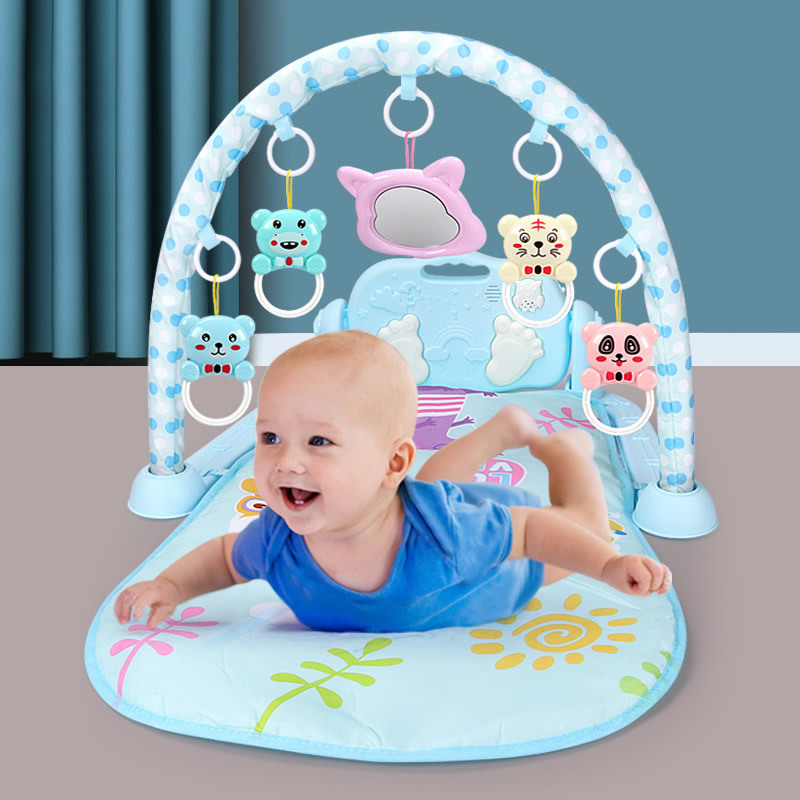 Sudeste asiático popular bebé pedal juguete recién nacido bebé música manta música fitness soporte pedal piano