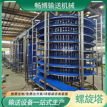 不锈钢螺旋塔食品海鲜水饺速冻输送机多层垂直网带月饼送料机加工