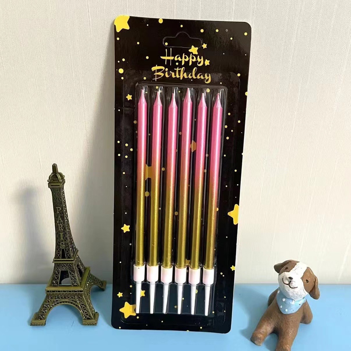 Gradiente de poste de luz vela de cumpleaños creativo fiesta romántica pastel Necesidades de personalizado