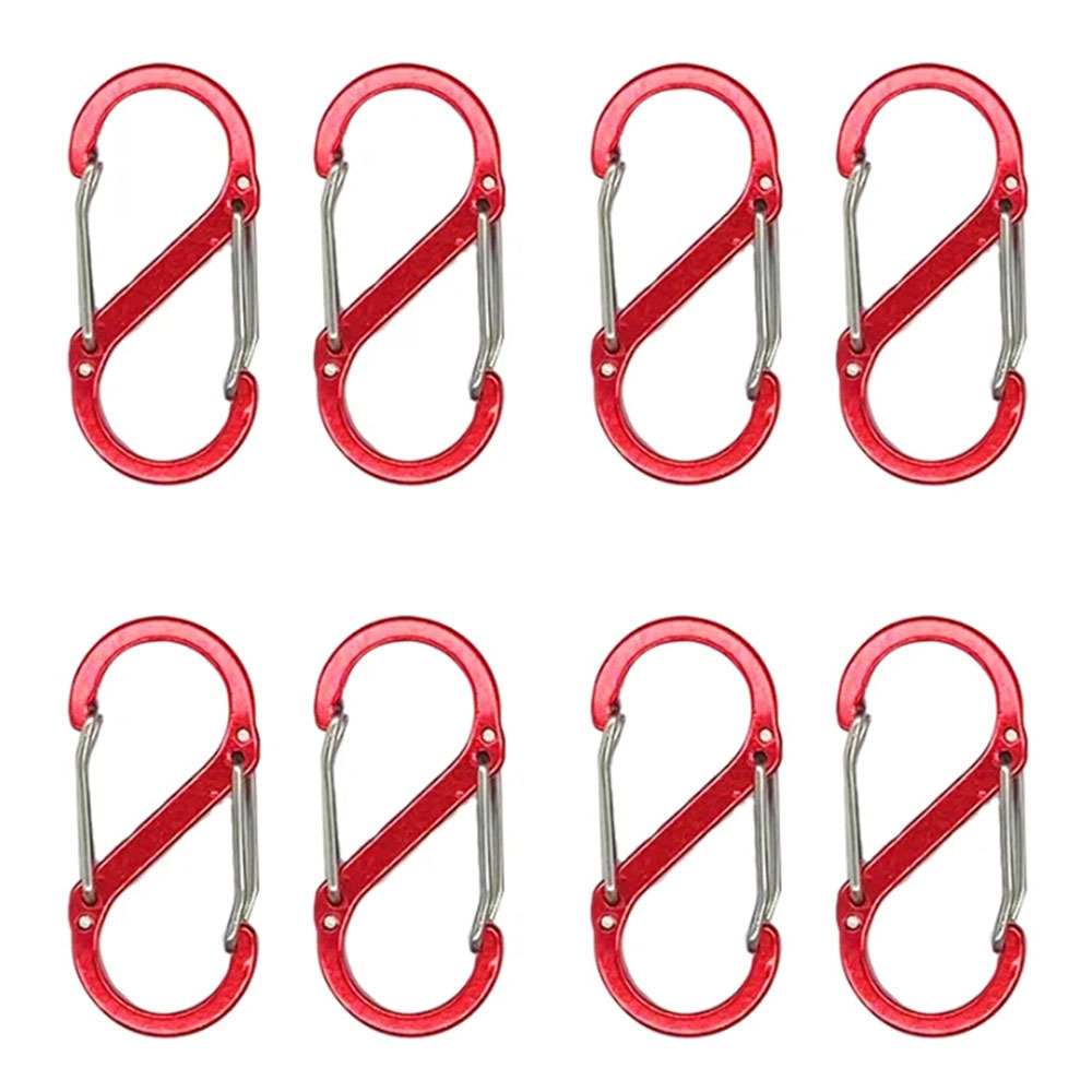 Al aire libre aleación de aluminio montañismo llavero al aire libre 5 octeto tipo S botón rápido se puede agregar logotipo botón de mochila