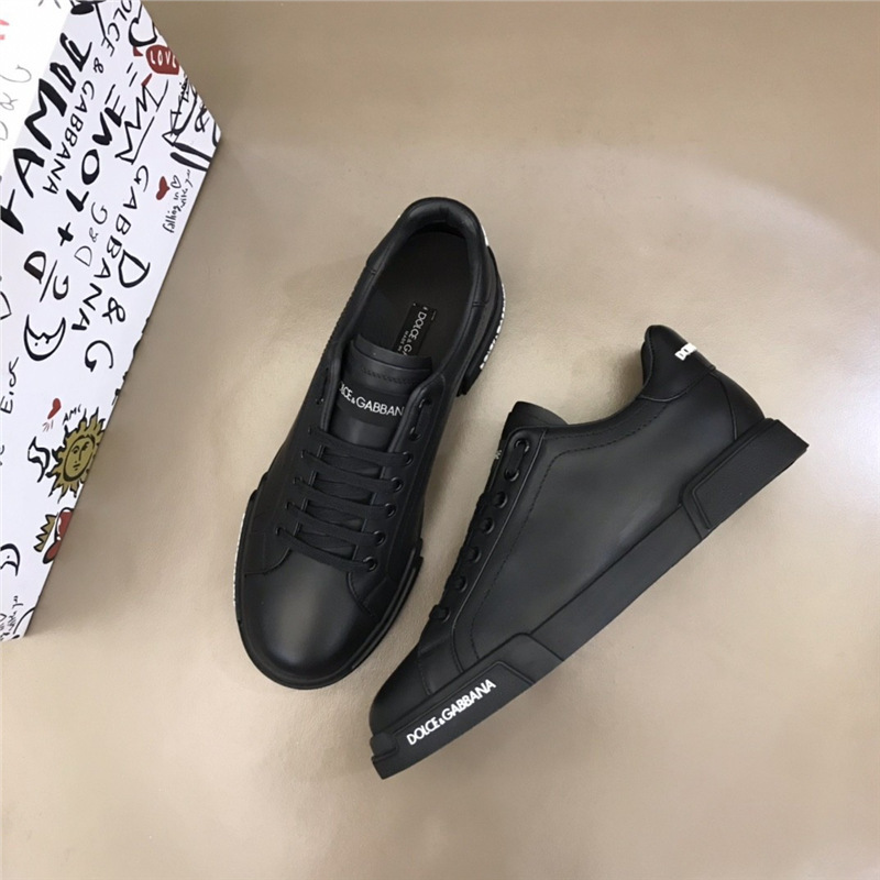 Foreign Trade Cross-Border Dg Genuine Leather Thick-Soled Lace-Up Round-Toe Breathable Fashionable Men's Sneakers Board Shoes Forrest Gump Shoes