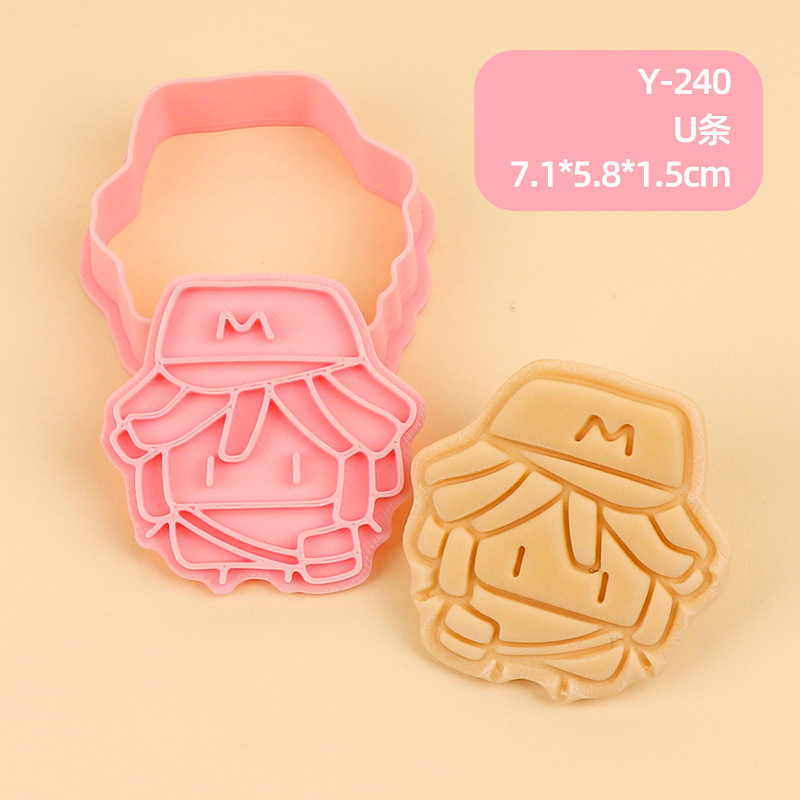Juego de Moldes para Galletas 3D Personajes de Anime de Plástico para Repostería image 74