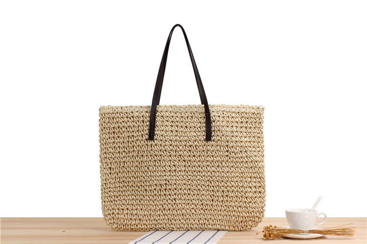 Women's Large Spring&summer Cotton Rope Basic Straw Bag display picture 1