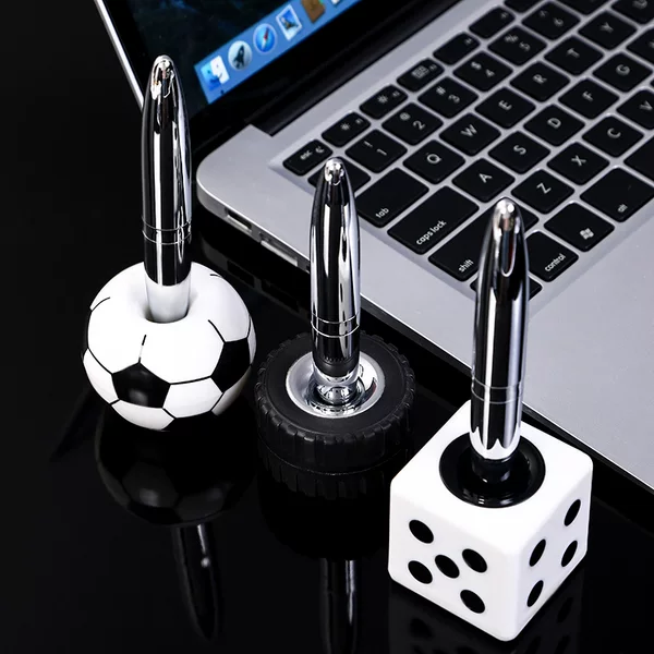 Creative Styling Desk Pen Bank Hotel Refill Desktop Signature Metal Ballpoint Pen Engraved Logo Advertising Gift Pen