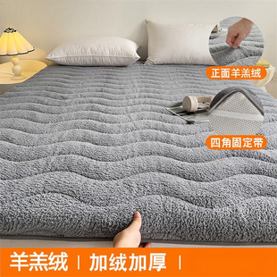 Winter Soft Cushioned Lamb Velvet Home Mattress Thickeneded Fleece-Lined Warm Tatami Mattress Single Dormitory Mat Quilt