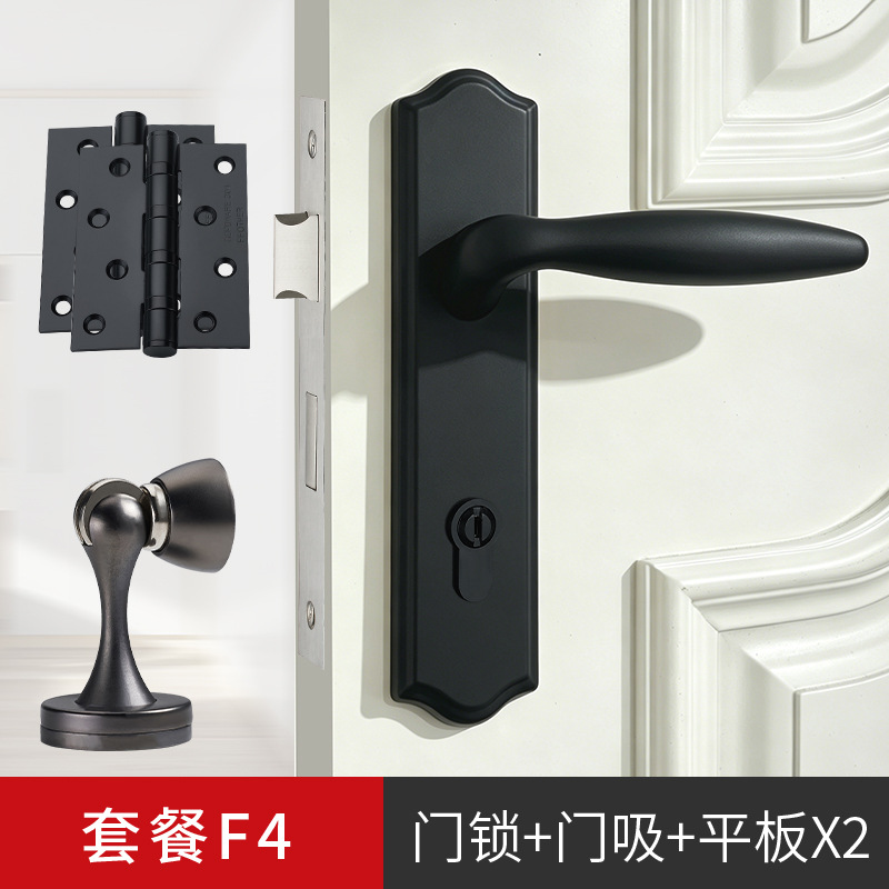 Biguiyuan dormitorio puerta cerradura mudo puerta de madera interior del hogar universal de la habitación manija de la puerta cerradura mecánica