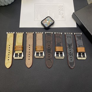 C Kou Is Suitable for Apple Iwatchs8/9/7 Watch with Leather Large Buckle 38/40/41/42/44/45/49mm