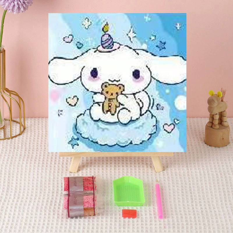 Алмазная вышивка (canvas) Genshin Impact DIY, 20×20 / 30×30, деревянная внутренняя рама и набор инструментов
