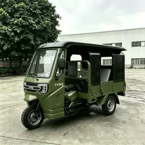 Dudu Car istehsalçısı, yanacaqla işləyən sərnişin üçtəkərli motosikleti, hərbi yaşıl