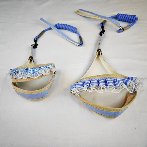 Pet open chest leash set dog lace rope small dog walking leash
