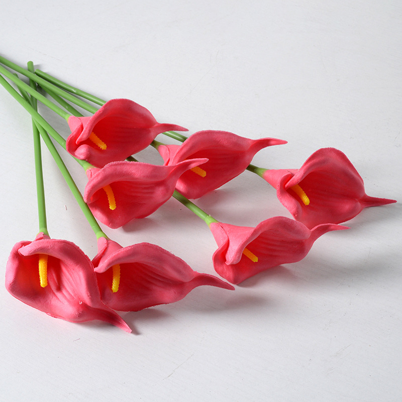 Mini PU Calla Lily flor artificial transfronteriza Comercio exterior decoración del hogar Accesorios de fotografía sensación fábrica al por mayor