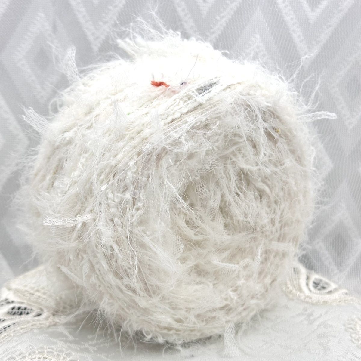 手混线新款 奶白长羽  DIY手工混线手绳编织包包帽子围巾线长毛