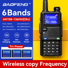 2024新款宝锋UV5RH PRO对讲机GPS定位器大功率宝峰手台航空全频段