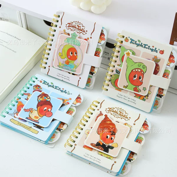 Star People A7 Spiral Notebook, High-Quality Magic Tape Lined Notebook, Portable Student Notebook Stationery Wholesale