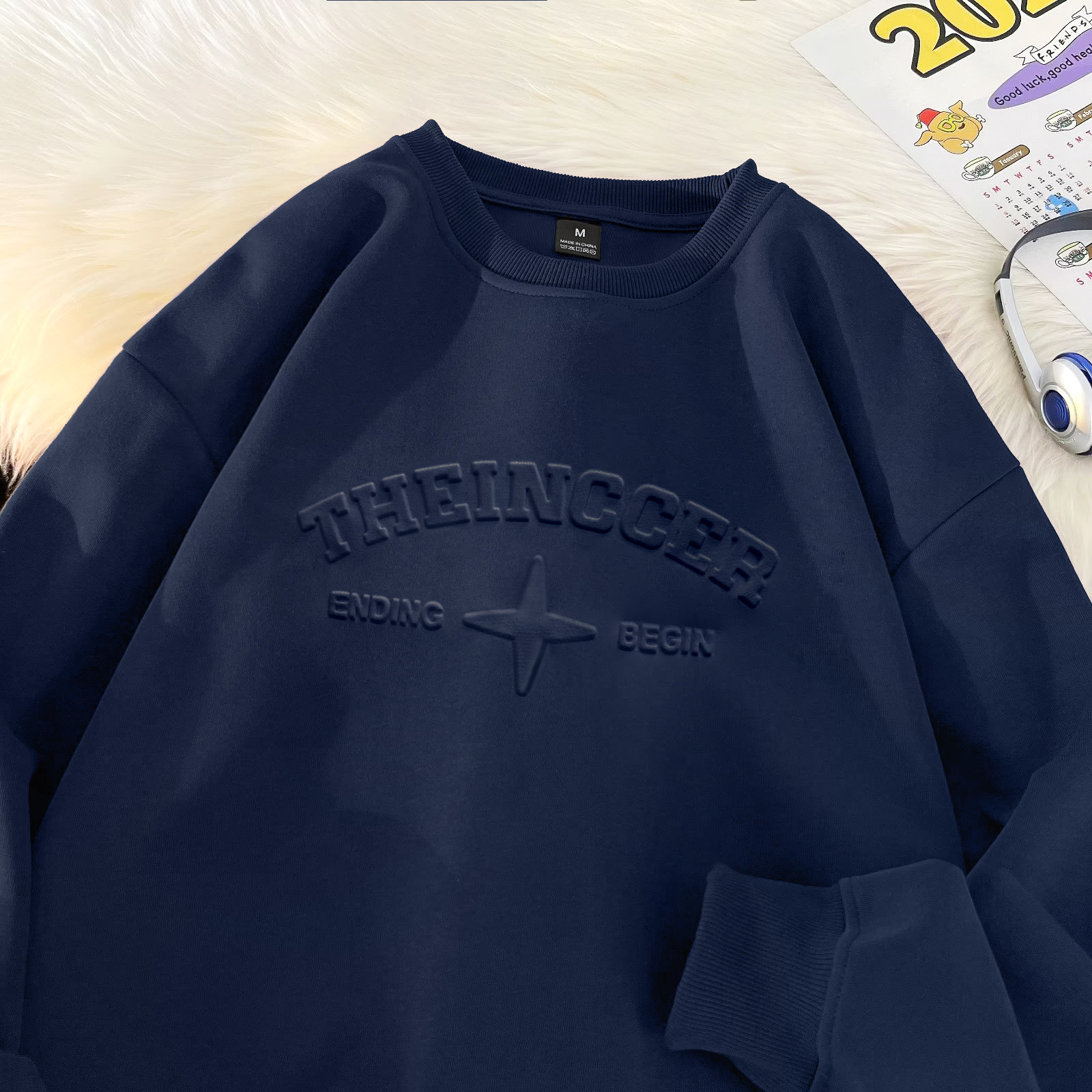Herrenbekleidung High Street Fashion Marke 3D Stahl gedruckt geprägte Buchstaben Retro Casual Tops_voghion.com