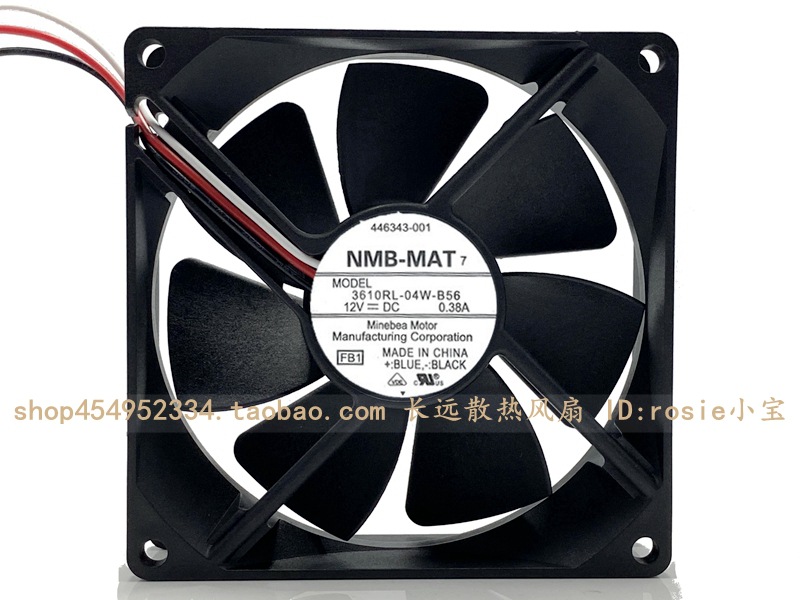 原装NMB-MAT 3610RL-04W-B56 9CM 12V 0.38A 9025 机箱散热风扇