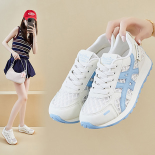 Ins Trendy Korean Style New Forrest Gump Shoes Women's 2025 Summer Student Sports Breathable Casual Shoes Thick Sole Elevated XF822