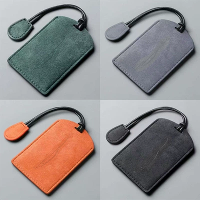 Car key bag — Key Case, Suede Leather - dark-green-xiaomi-yu7-simple-rope