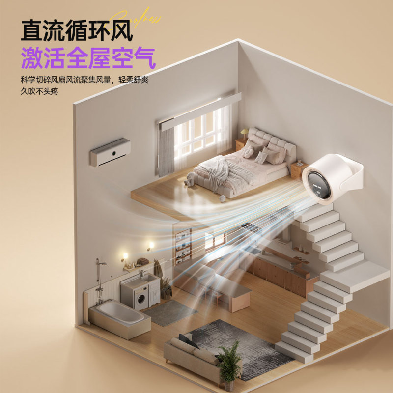 ターボデスクトップファンUSB充電キッチン寝室トイレデスクトップ壁掛け小型家庭用空気循環ファン|undefined