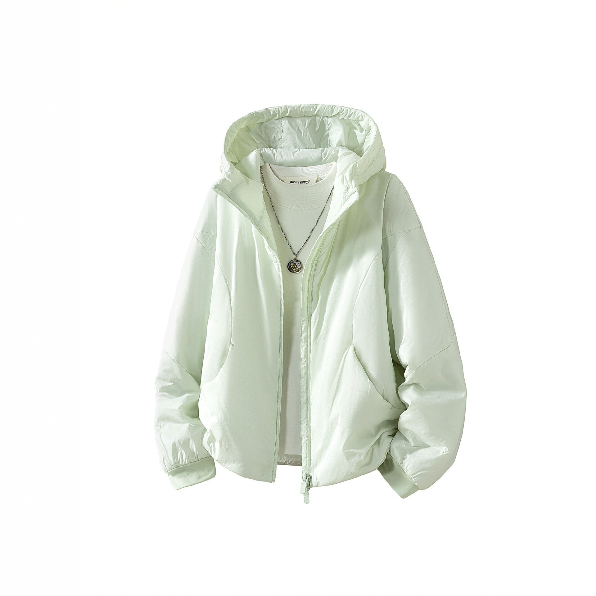 3M Tech Cotton Hooded Lightweight Cotton Jacket for Women, New Autumn/Winter Loose Fit Sports Coat, Short Versatile Warm Cotton Jacket