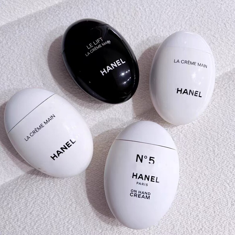 Foreign Trade Skincare Autumn and Winter Camellia Small Fragrant Egg-Shaped Hand Cream Black and White Egg Moisturizing and Hydrating Pebble N5 Hand Cream