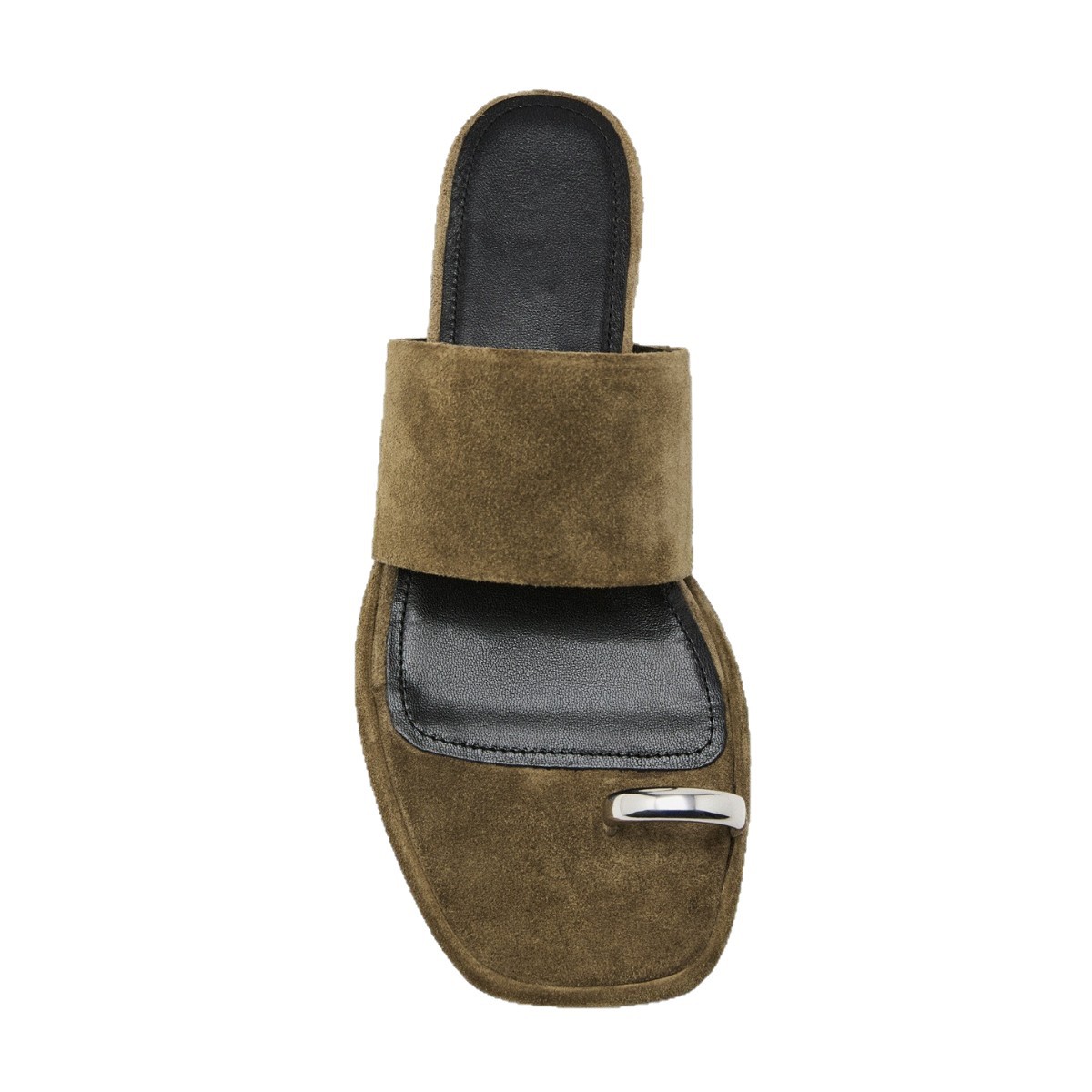Spanish MD Women's S, Genuine Slippers, Slip-on Sandals With Split Toe, Cracked Leather Beach Sandals, Casual Flat_vogvips.com