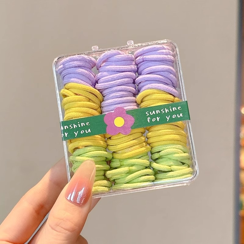 Anillo de pelo de pulgar de dopamina de color para niños niñas corda de caballo de alta elasticidad y durabilidad no daña tocado de cabello