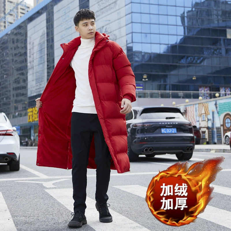 Sports winter long coat for men and women, down jacket with down, maxi length, increased thickness