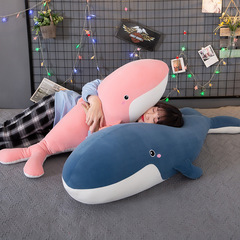 女の子がベッドで寝るためのかわいいクジラのぬいぐるみ枕、男の子の人形、大きな人形、非常に柔らかい