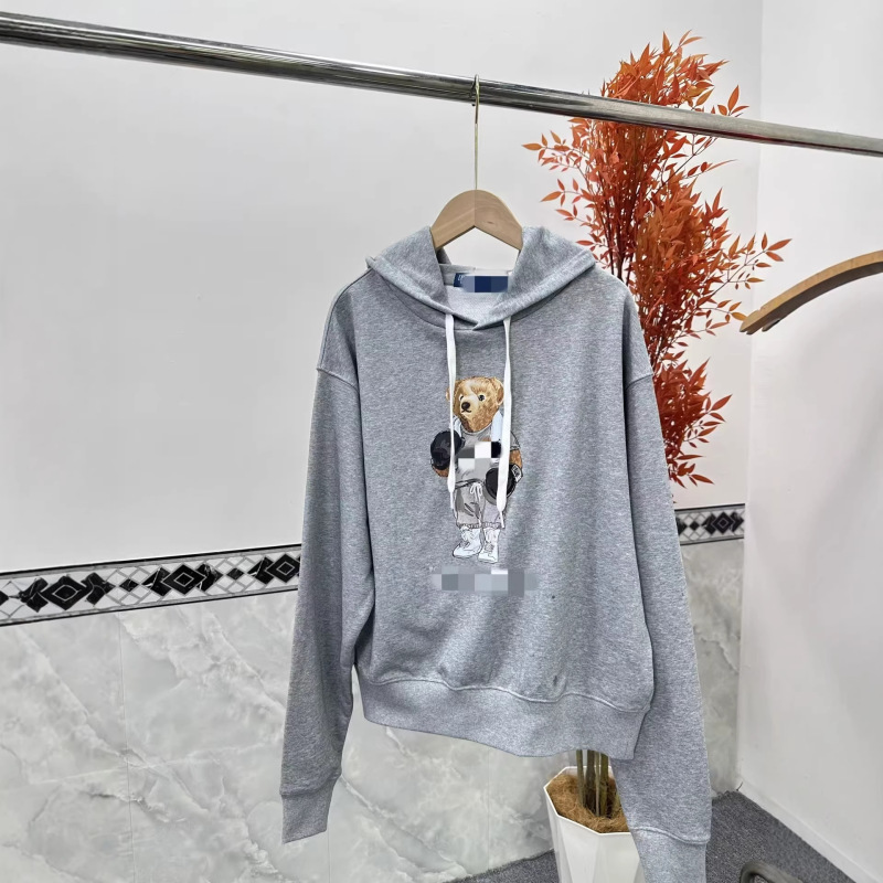 Ralph Lauren Autumn and Winter Polo Bear Cashmere Round Neck Knit Long-Sleeve Loose British Style Age-Reducing Embroidered Cartoon Bear Sweater