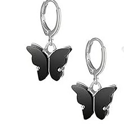 은색 검은 나비