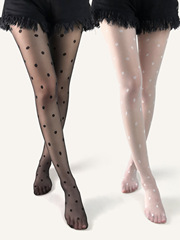 絲語12D超薄T襠腳尖透明波點提花彩色連褲襪絲襪子8533性感打底襪