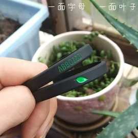 欧美个性硅胶叶子手环运动橡胶手环腕带情侣硅胶手圈