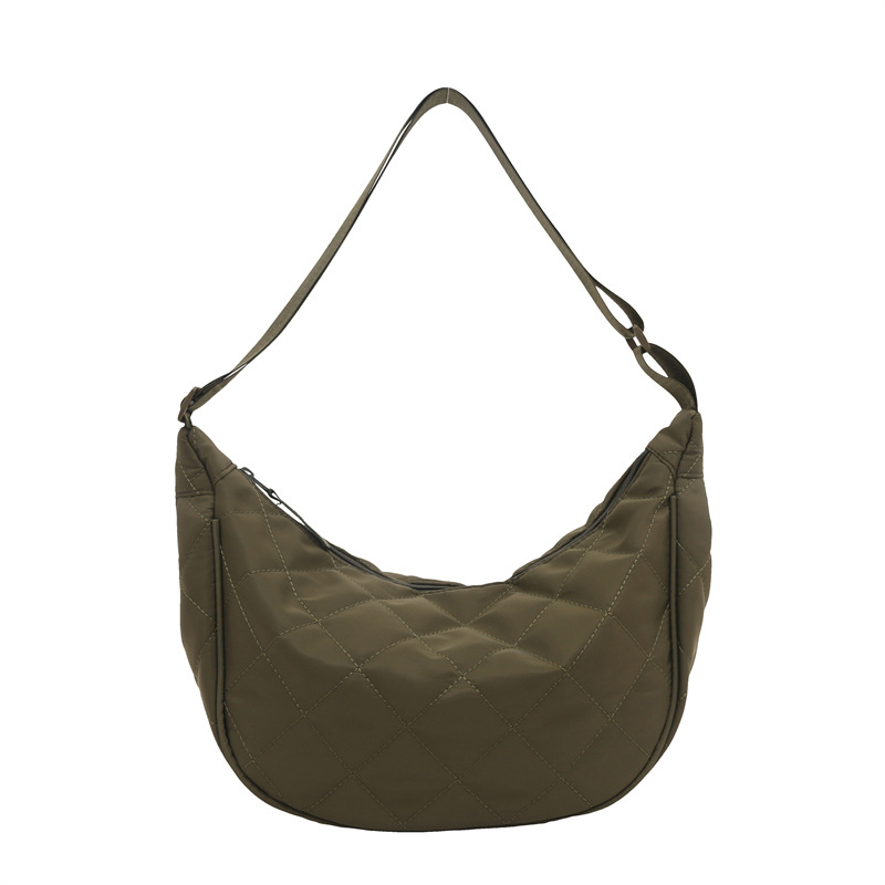 Otoño y invierno bolsas de algodón de red de diseño de nicho nuevo bolso de hombro bolso de mujer versátil gran capacidad bolso de mochila casual