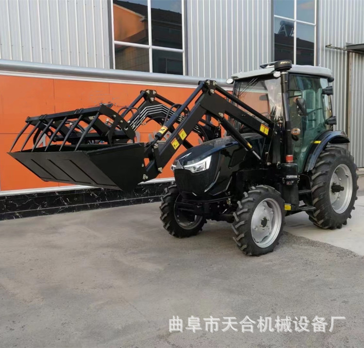 热销新式大马力爬山拖拉机40马力四驱型404国补机型装前铲带爪盖