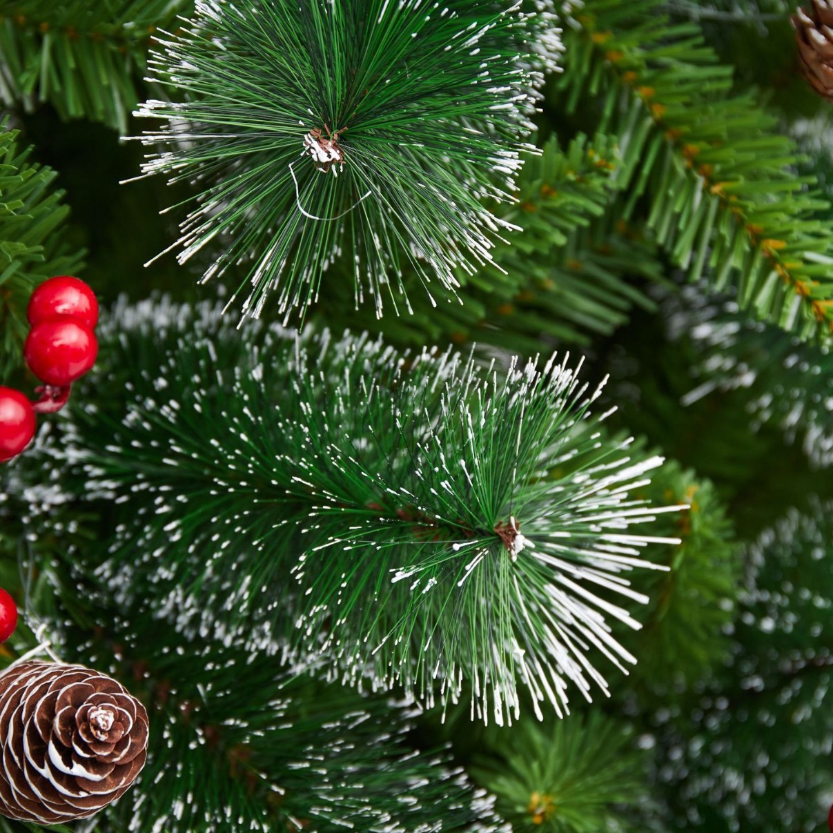 Árbol de Navidad híbrido de alta gama 1.5 - 2.4m estilo de pino de fruta roja decoración doméstica al aire libre gran decoración