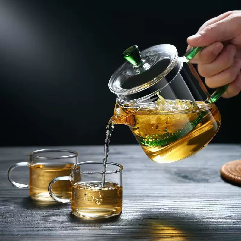 Tea water separation glass teapot high temperature resistance high-end kung fu tea cup teapot magic pot cooking teapot brewing
