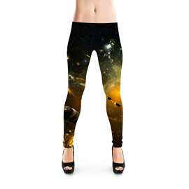 亚马逊 新款时尚女士瑜伽健身修身裤 欧美风格3D女士紧身打底裤